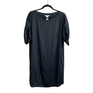 DVF Black Silk T-Shirt Dress Size 6
